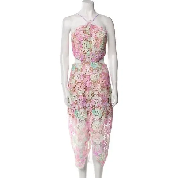 Elliatt Salerno Floral lace Wedding guest dress multicolor size S NWT $394 - Picture 1 of 8